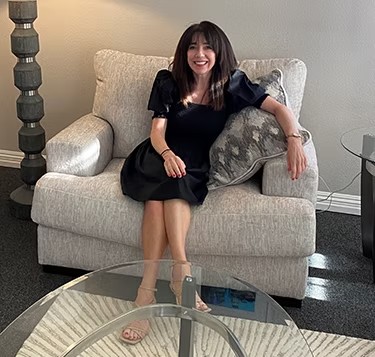 The warm, comfortable interior of Tania McCormick's therapy office