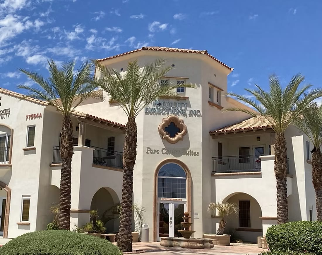 Parc Center Suites in Palm Desert — the Spanish-style building where Tania McCormick's therapy office is located